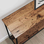 Mesa Consola con estante Madera vieja 101 x 30.5 x 75 cm