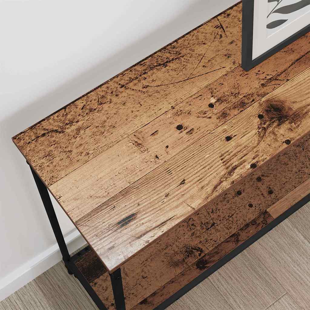 Mesa Consola con estante Madera vieja 101 x 30.5 x 75 cm