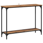 Mesa Consola con estante Madera vieja 101 x 30.5 x 75 cm
