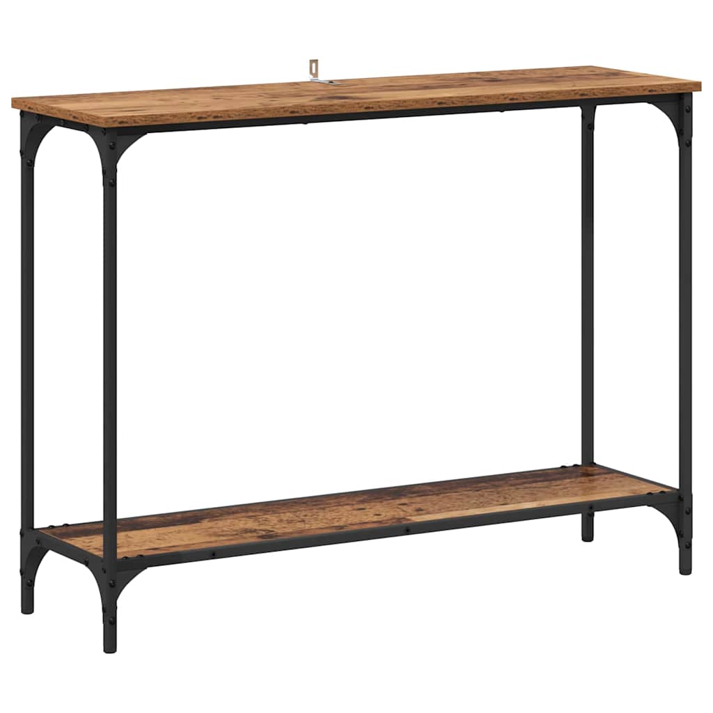 Mesa Consola con estante Madera vieja 101 x 30.5 x 75 cm