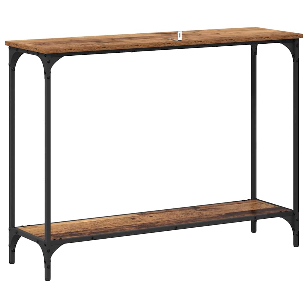 Mesa Consola con estante Madera vieja 101 x 30.5 x 75 cm