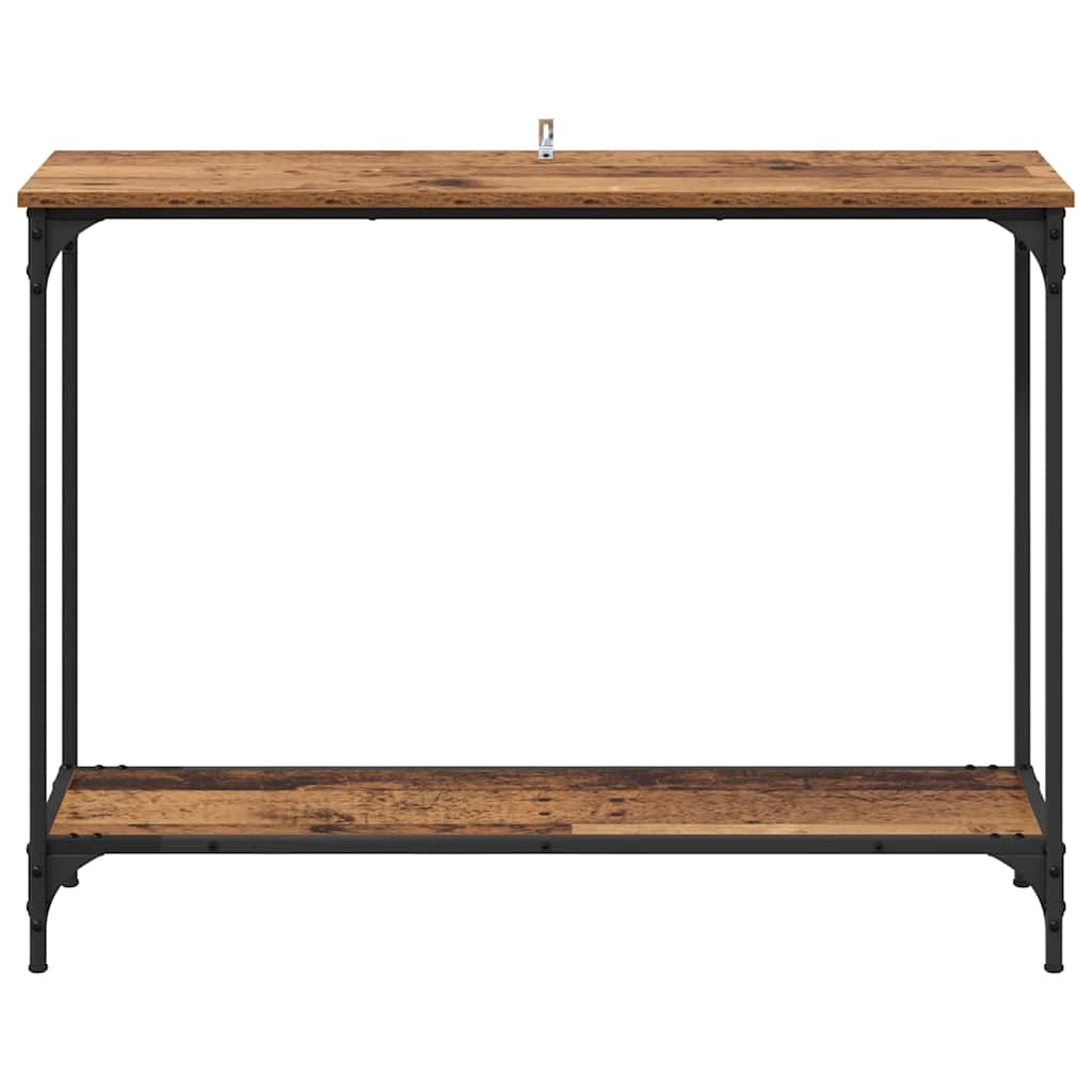Mesa Consola con estante Madera vieja 101 x 30.5 x 75 cm