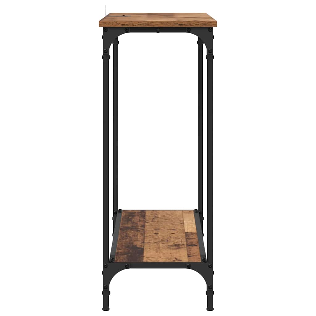 Mesa Consola con estante Madera vieja 101 x 30.5 x 75 cm