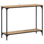 Mesa Consola con estante Roble artisan 101 x 30.5 x 75 cm