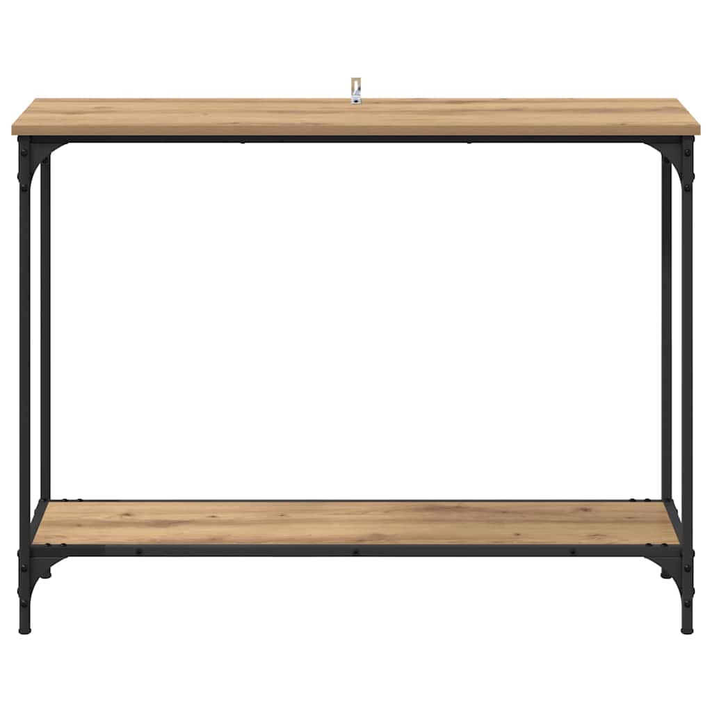 Mesa Consola con estante Roble artisan 101 x 30.5 x 75 cm