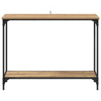 Mesa Consola con estante Roble artisan 101 x 30.5 x 75 cm