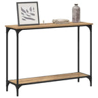 Mesa Consola con estante Roble artisan 101 x 30.5 x 75 cm