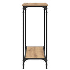 Mesa Consola con estante Roble artisan 101 x 30.5 x 75 cm