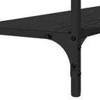 Mesa Consola con estante Roble negro 101 x 30.5 x 75 cm