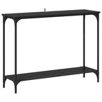 Mesa Consola con estante Roble negro 101 x 30.5 x 75 cm
