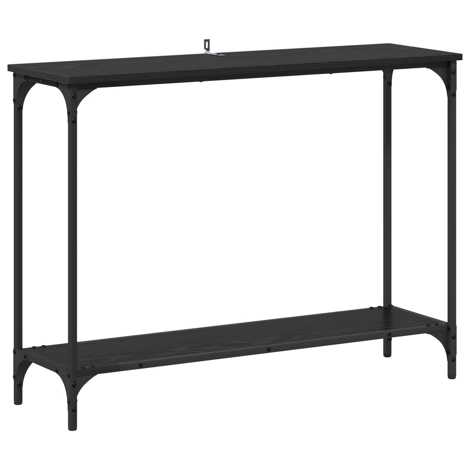 Mesa Consola con estante Roble negro 101 x 30.5 x 75 cm