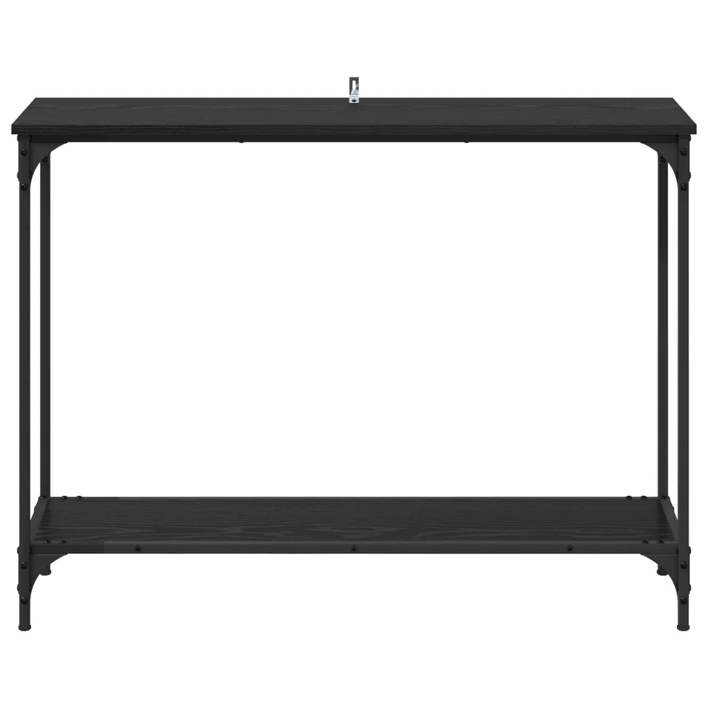 Mesa Consola con estante Roble negro 101 x 30.5 x 75 cm