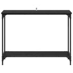 Mesa Consola con estante Roble negro 101 x 30.5 x 75 cm
