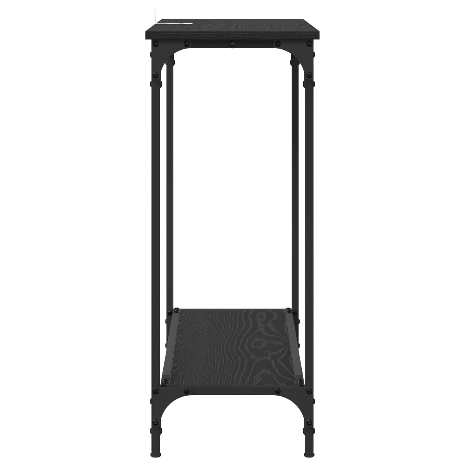 Mesa Consola con estante Roble negro 101 x 30.5 x 75 cm