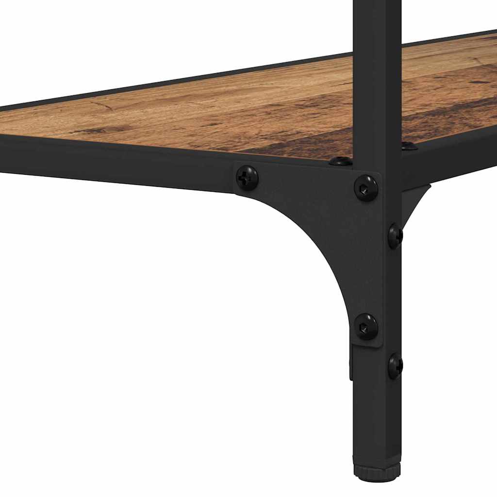 Mesa Consola con estante Madera vieja 75 x 30.5 x 75 cm