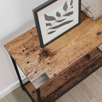 Mesa Consola con estante Madera vieja 75 x 30.5 x 75 cm