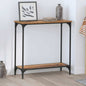 Mesa Consola com prateleira Madeira velha 75 x 30.5 x 75 cm