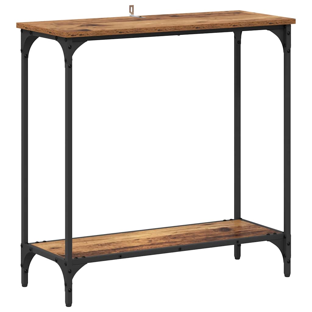 Mesa Consola con estante Madera vieja 75 x 30.5 x 75 cm