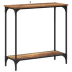 Mesa Consola con estante Madera vieja 75 x 30.5 x 75 cm