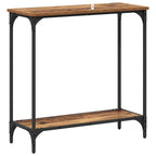 Mesa Consola con estante Madera vieja 75 x 30.5 x 75 cm