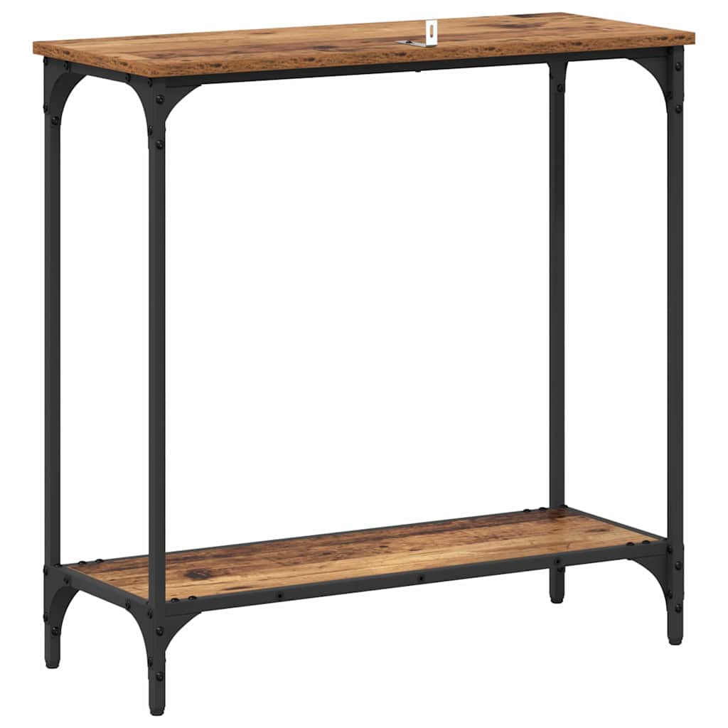 Mesa Consola con estante Madera vieja 75 x 30.5 x 75 cm