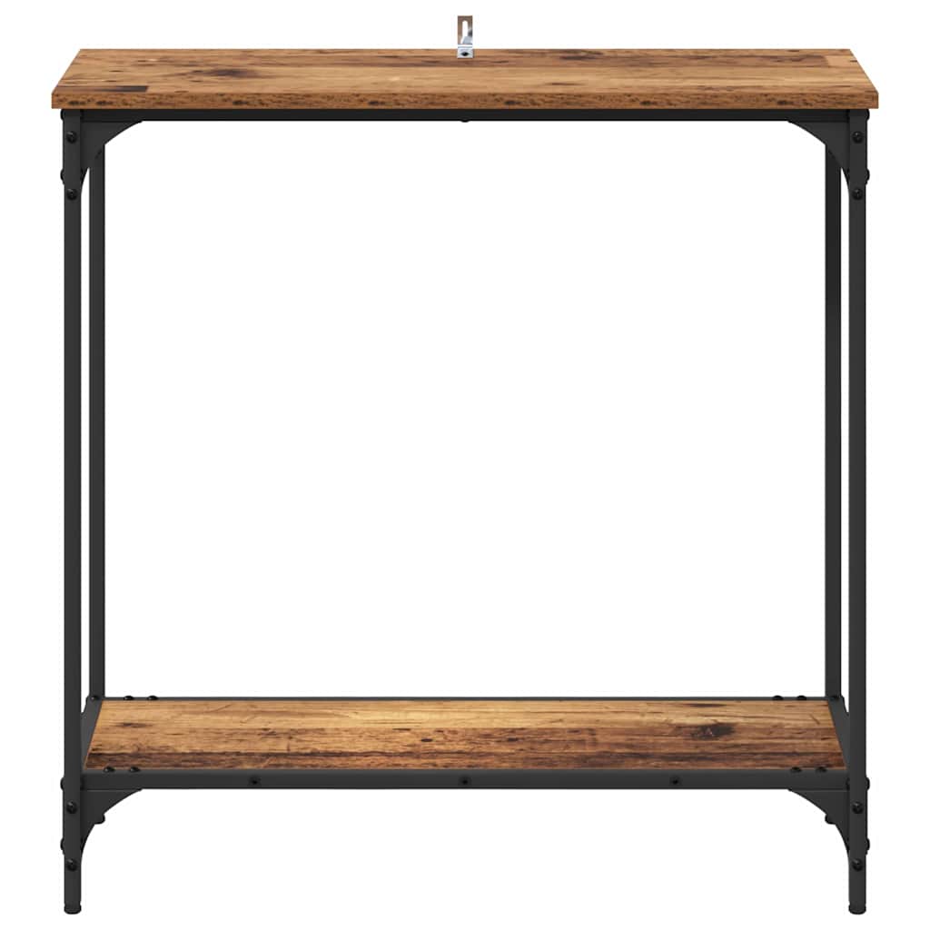 Mesa Consola con estante Madera vieja 75 x 30.5 x 75 cm