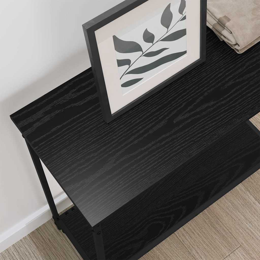Mesa Consola Roble negro 75 x 30.5 x 75 cm Madera contrachapada