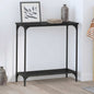 Mesa Consola Roble negro 75 x 30.5 x 75 cm Madera contrachapada