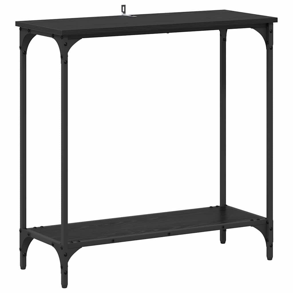 Mesa Consola Roble negro 75 x 30.5 x 75 cm Madera contrachapada