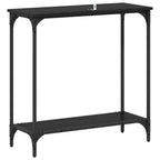 Mesa Consola Roble negro 75 x 30.5 x 75 cm Madera contrachapada