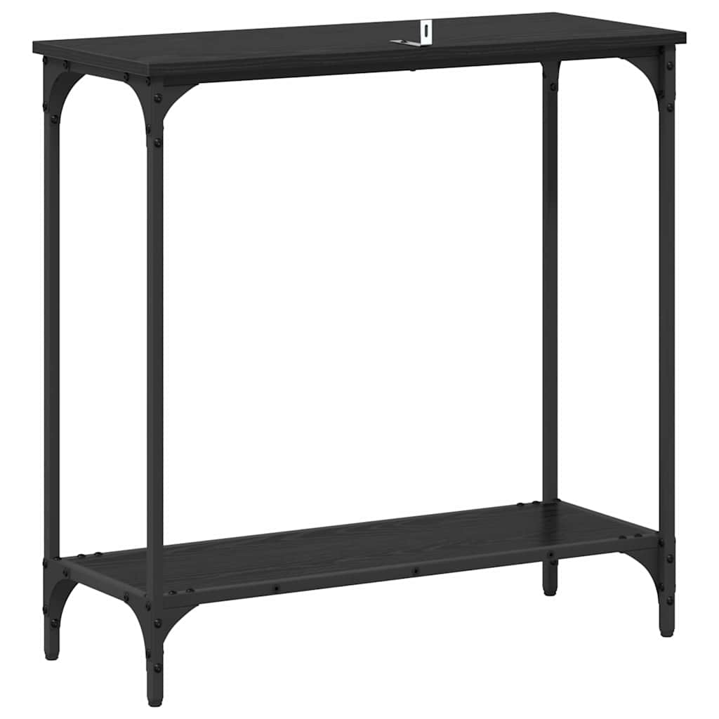 Mesa Consola Roble negro 75 x 30.5 x 75 cm Madera contrachapada