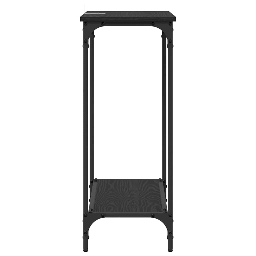 Mesa Consola Roble negro 75 x 30.5 x 75 cm Madera contrachapada