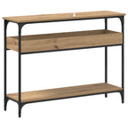 Mesa Consola con estante Roble artisan 100 x 29 x 75 cm