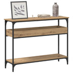 Mesa Consola con estante Roble artisan 100 x 29 x 75 cm