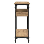 Mesa Consola con estante Roble artisan 100 x 29 x 75 cm