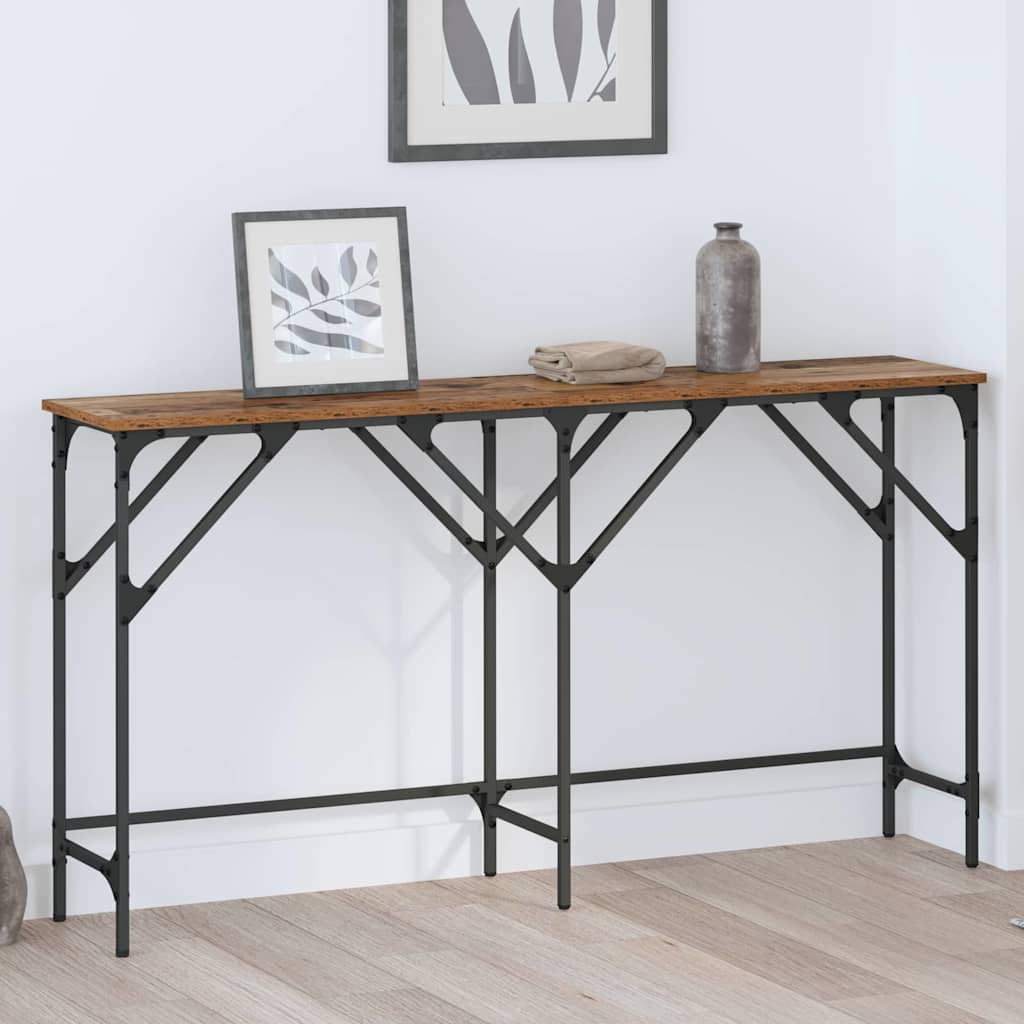 Mesa Consola Madera envejecida 140 x 29 x 75 cm