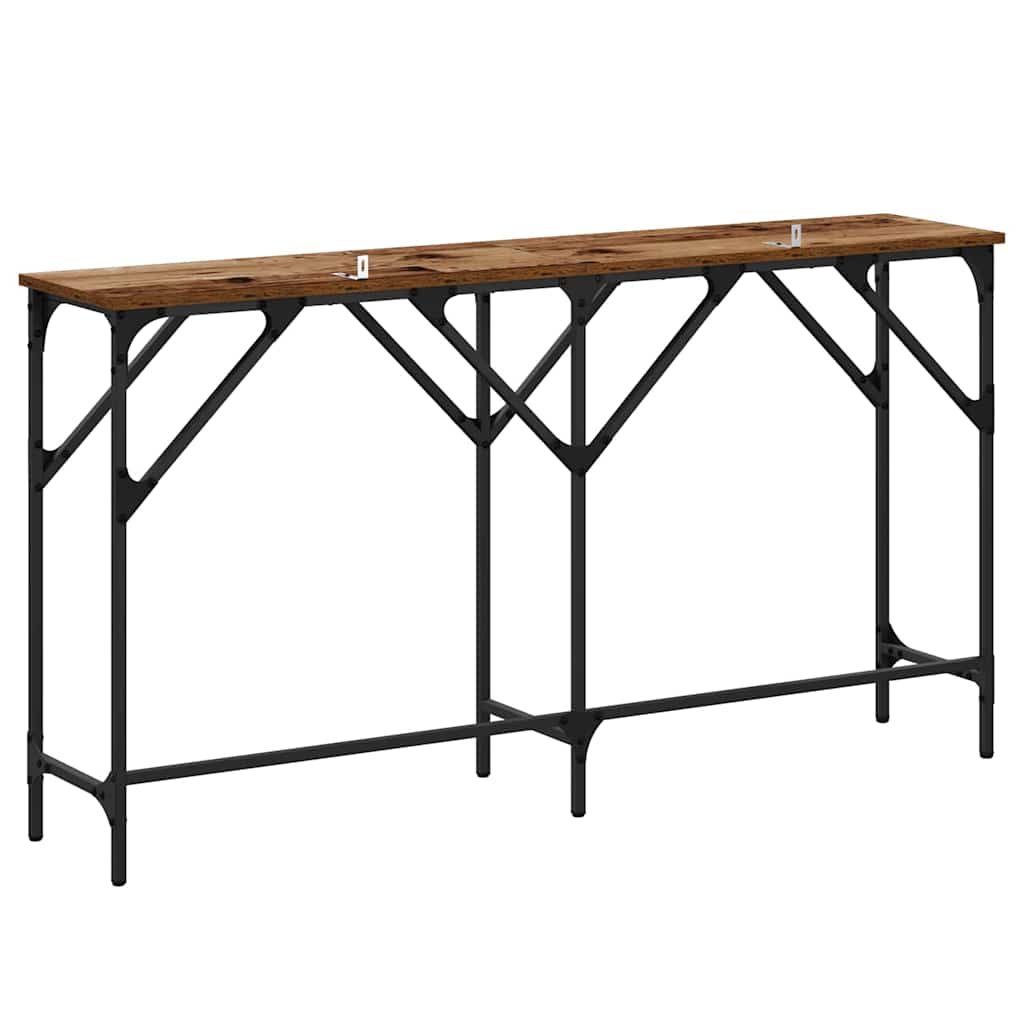 Mesa Consola Madera envejecida 140 x 29 x 75 cm