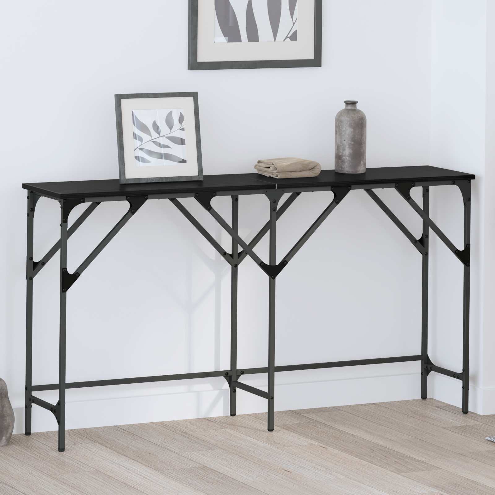 Aged Wood Console Table 140 x 29 x 75 cm