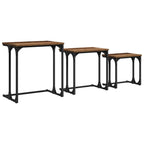 Mesa de Café Nido 3 pcs Madera vieja Madera contrachapada