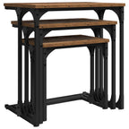 Mesa de Café Nido 3 pcs Madera vieja Madera contrachapada