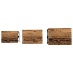 Mesa de Café Nido 3 pcs Madera vieja Madera contrachapada