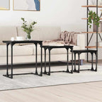 Mesa de Café Nido 3 pcs Madera vieja Madera contrachapada
