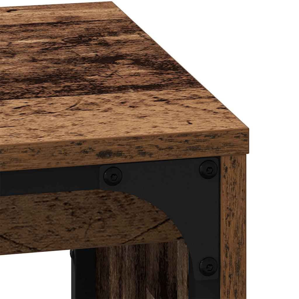 Mesa de Café 3 pcs Madera vieja Madera de ingeniería