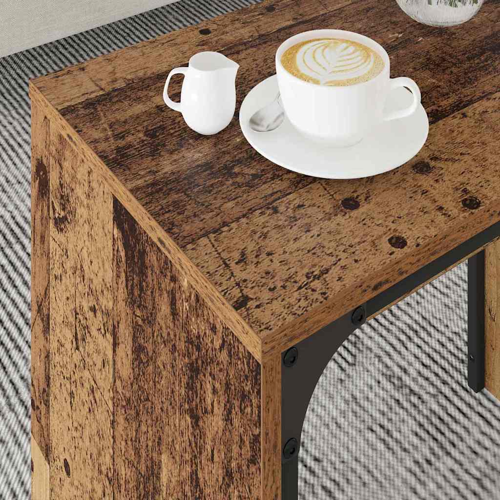 Mesa de Café 3 pcs Madera vieja Madera de ingeniería
