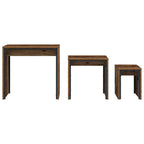 Mesa de Café 3 pcs Madera vieja Madera de ingeniería