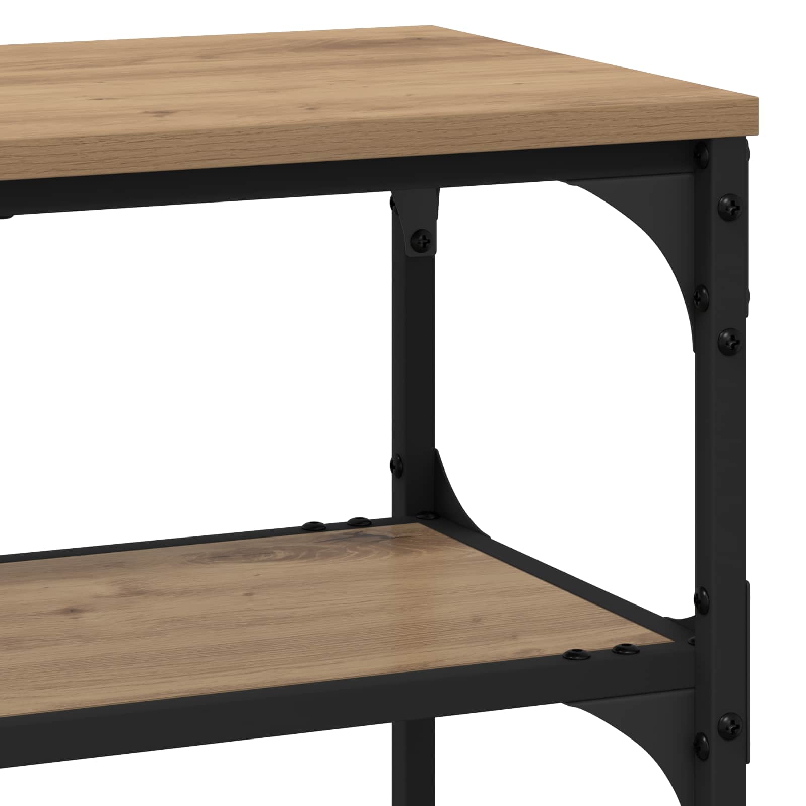 Mesa Consola con estante Roble artesanal 100 x 30 x 75 cm