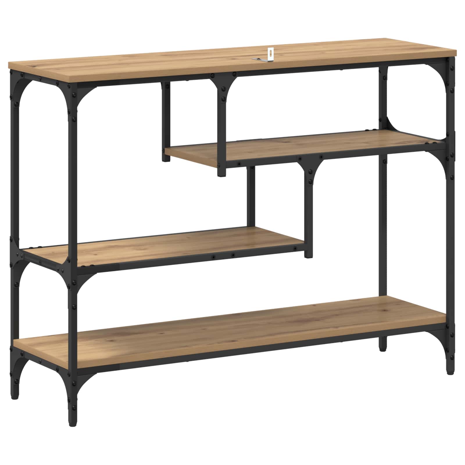 Mesa Consola con estante Roble artesanal 100 x 30 x 75 cm