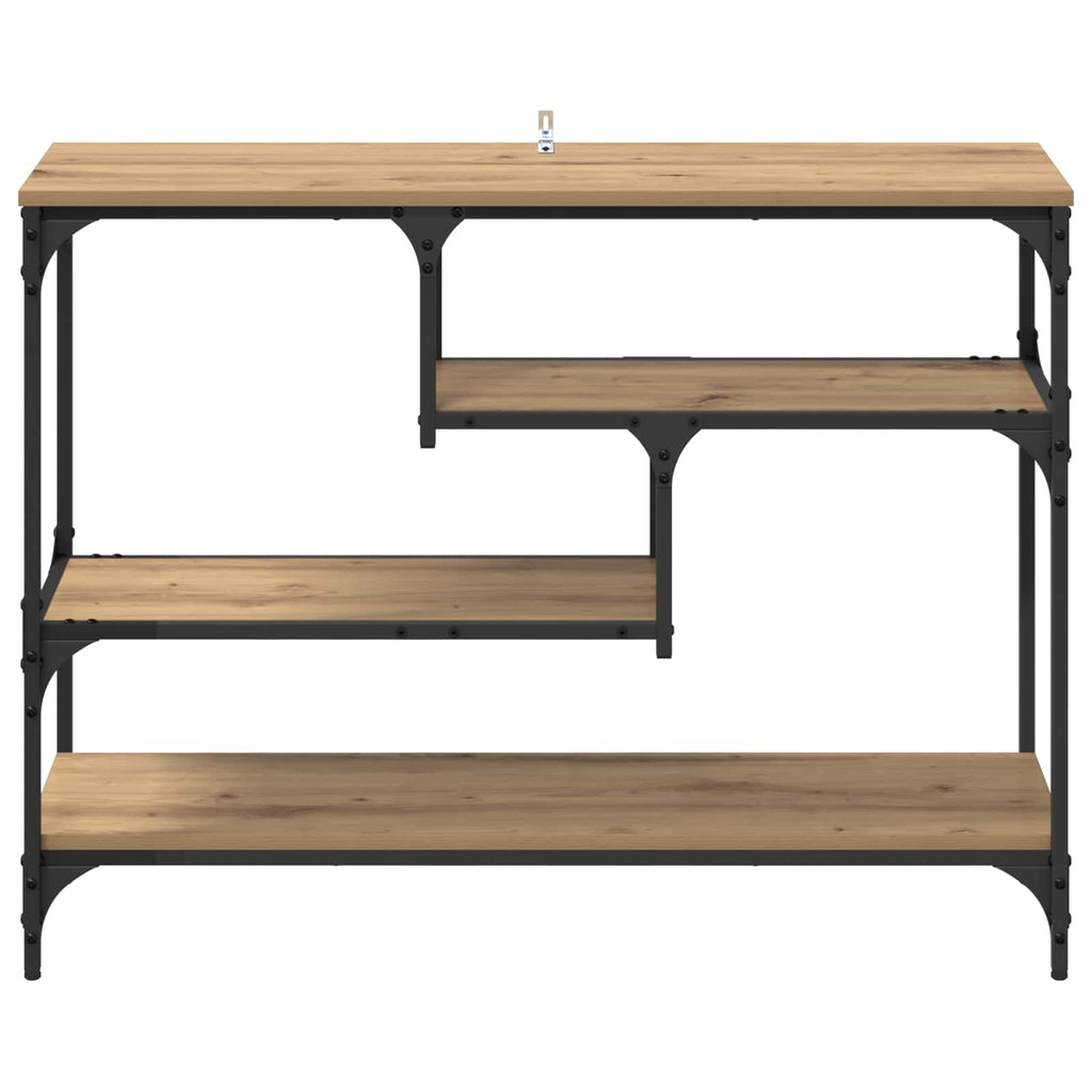 Mesa Consola con estante Roble artesanal 100 x 30 x 75 cm