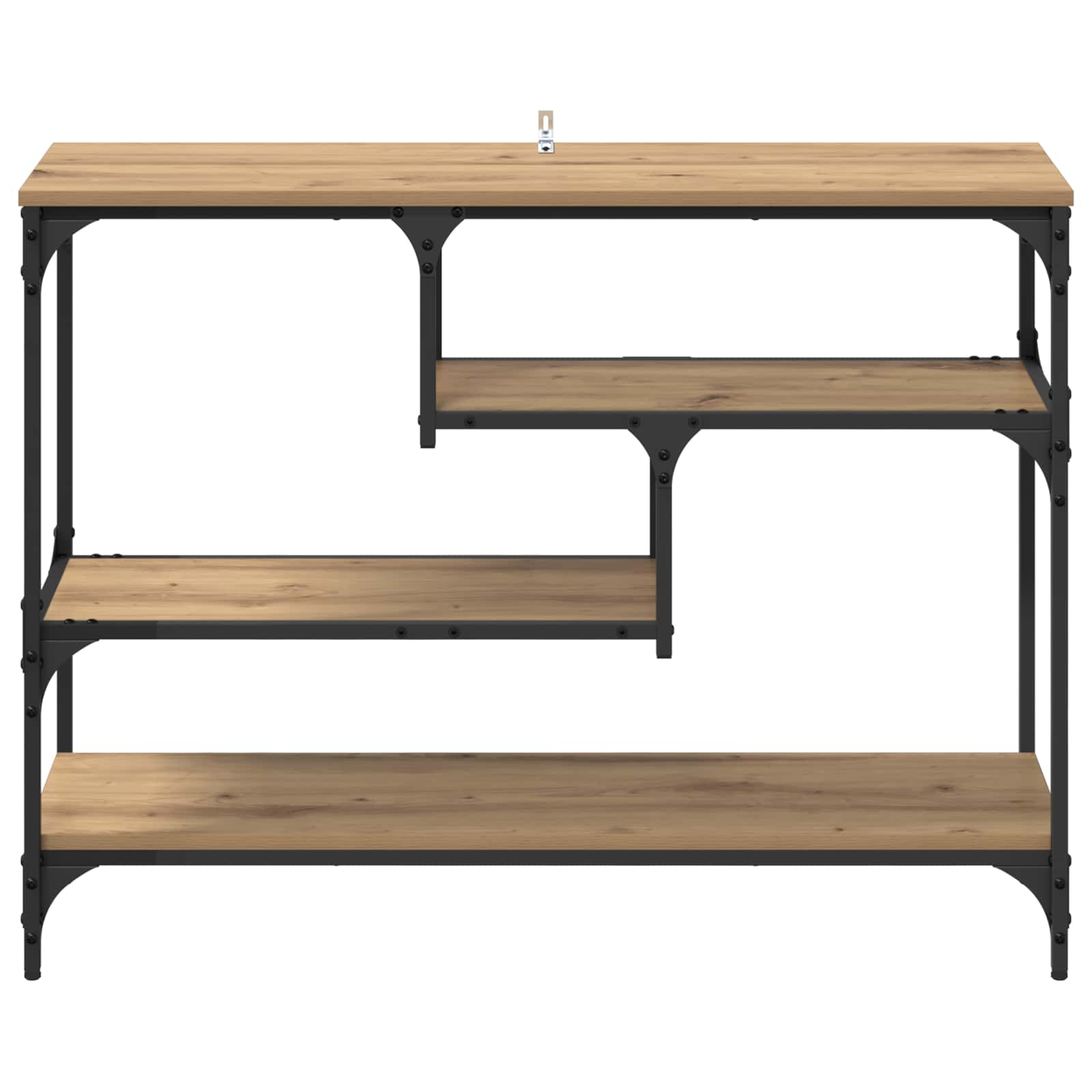 Mesa Consola con estante Roble artesanal 100 x 30 x 75 cm