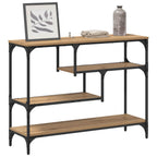 Mesa Consola con estante Roble artesanal 100 x 30 x 75 cm